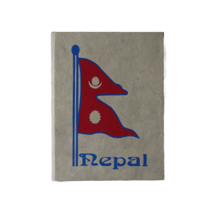Flag of Nepal - Handmade Lokta Paper Notebook