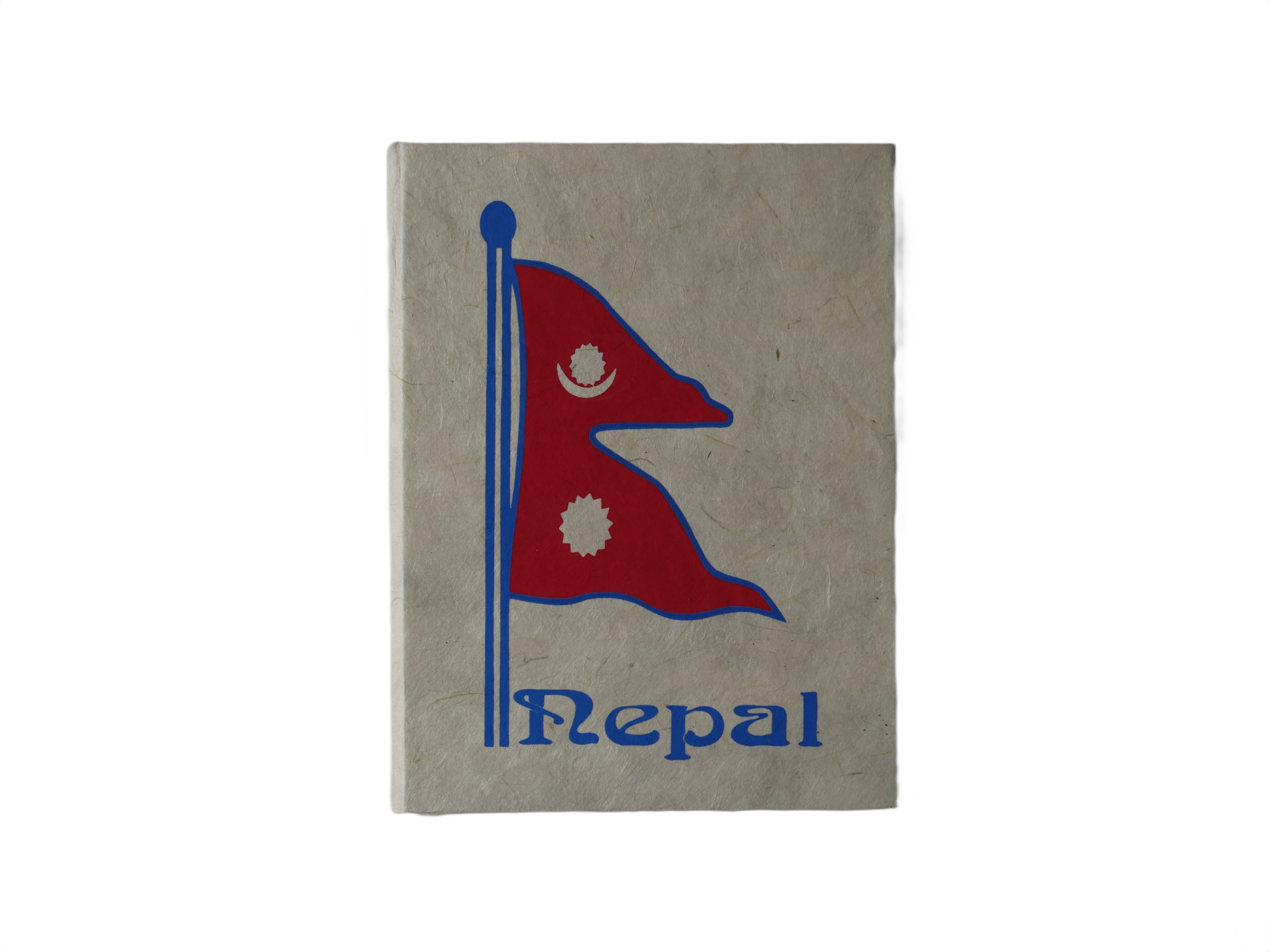 Flag of Nepal - Handmade Lokta Paper Notebook