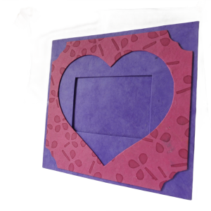 Handmade Lokta Paper Photo Frame — Heart Design